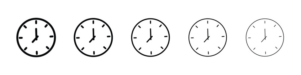 Time clock icon for mobile concept and web design.