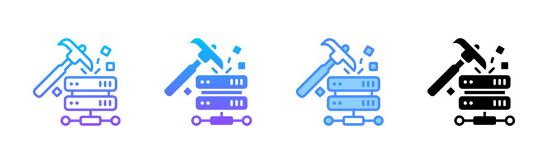 Data Mining Multi Style Icon Set