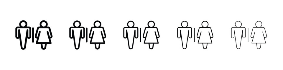 Toilet icon for mobile concept and web design.