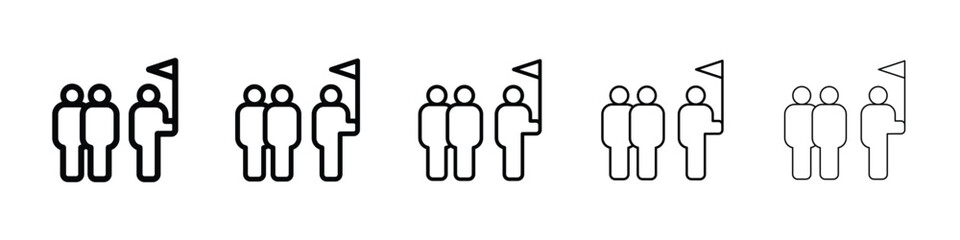 Tour guide people icon for mobile concept and web design.