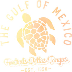 Gulf Of Mexico Foxtrots Deltas Tangos Gulf Of Mexico Turtle Svg Design