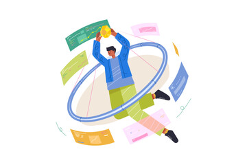 Harnessing Data for Innovation and Success Vector