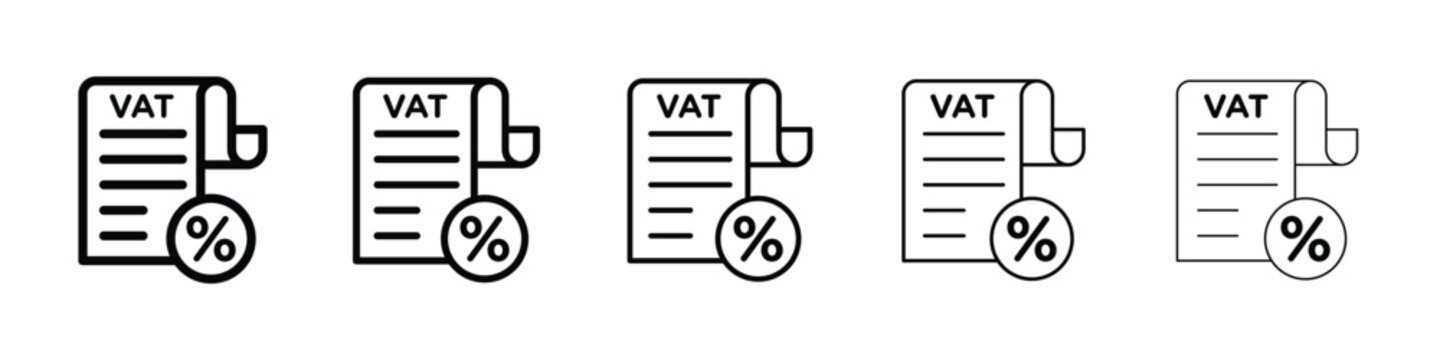Value added tax VAT icon for mobile concept and web design.