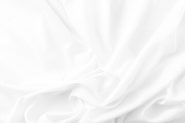 Smooth White Fabric Texture with Soft Drapes and Elegant Flow