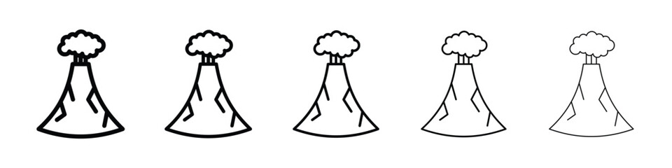 Volcano icon for mobile concept and web design.