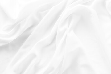 Obraz premium Soft White Fabric Texture with Gentle Waves and Folds Design