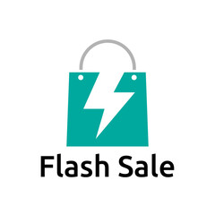 Flash Sale Lightning Bold Sale Logo