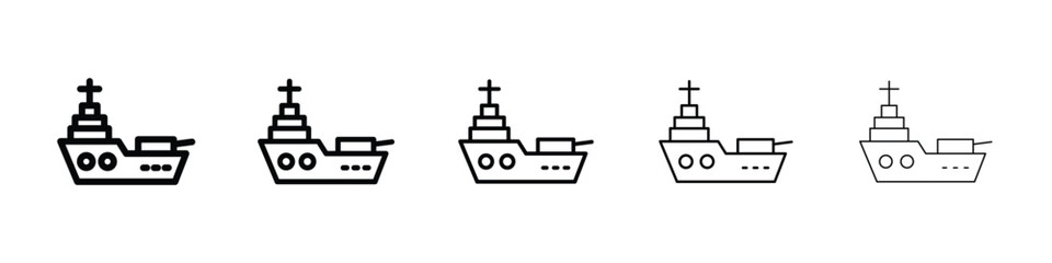 Obraz premium Warship icon for mobile concept and web design.