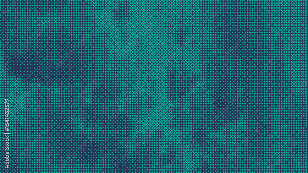 Poster Pixelated bitmap gradient texture. Retro pixel art, green dither pattern, 8 bit background. Leisure or arcade games duotone border frame. Vector illustration