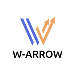 Letter W with Upward Arrow Symbol