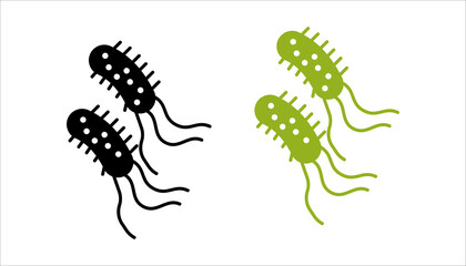 bacteriology icon set. Thin Linear Style Design Isolated On White Background
