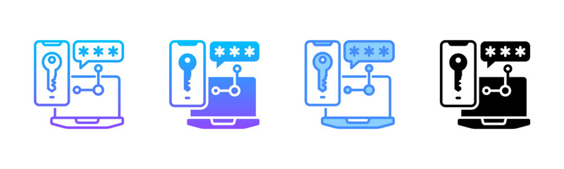 Two Step Verification Multi Style Icon Set