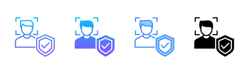 Face Recognition Multi Style Icon Set