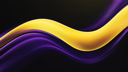 Abstract Wave Pattern with Yellow and Purple. Vibrant abstract wave design suitable for digital backgrounds, banners, and promotional material.