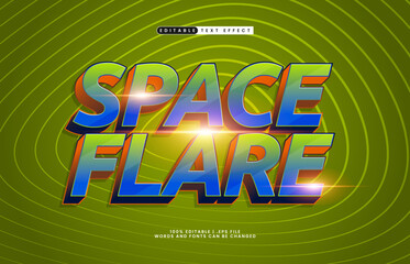 space flare editable text effect with a galaxy and space text effect