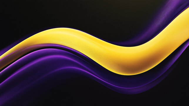 Abstract Wave Pattern with Yellow and Purple. Vibrant abstract wave design suitable for digital backgrounds, banners, and promotional material.