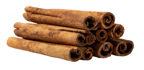 Pile of cinnamon sticks