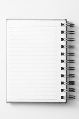 Blank Spiral Notebook with Plain White Pages for Writing or Sketching