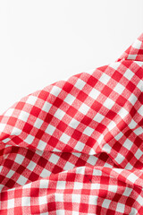 Red and White Checkered Fabric Texture for Table Settings or Crafts