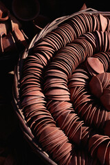 Clay mud tea cups , India