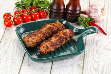 Chicken kebab minced meat and spices