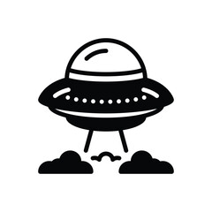 Black solid icon for ufo