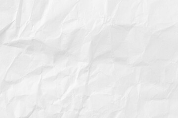 Crumpled White Paper Background for Textures and Designs Use