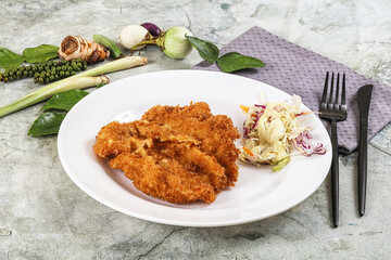 Tonkatsu fried cutlet with cabbage