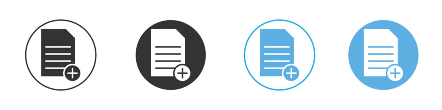 Add document icon Logo Template Design set