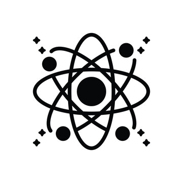 Black solid icon for orbit