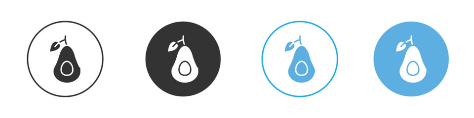Avocado icon Logo Template Design set