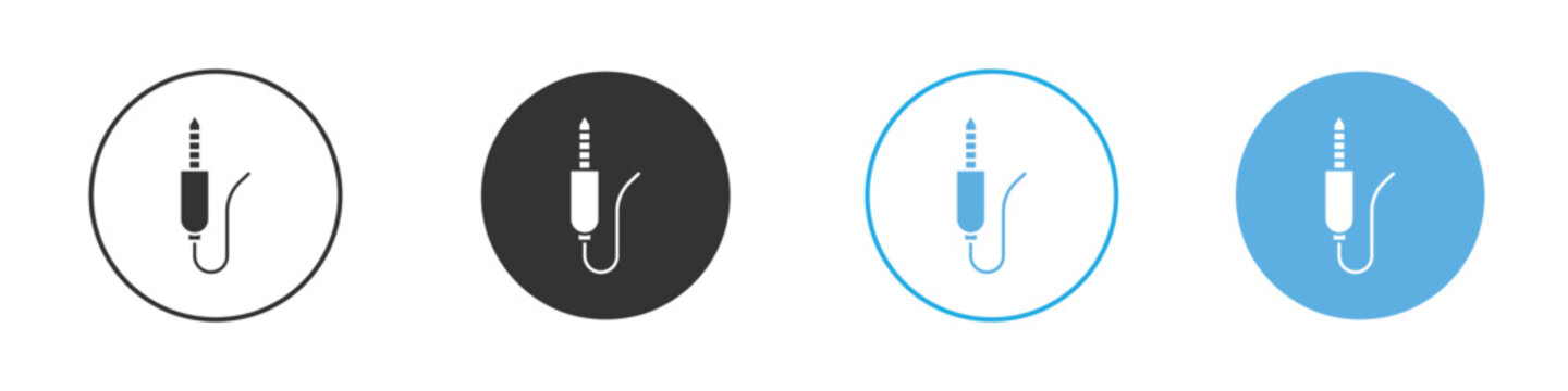 Audio jack icon Logo Template Design set