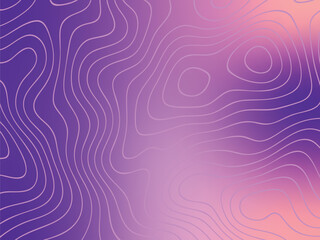Abstract Purple and Pink Gradient Background with Topographic Lines Modern Design Texture