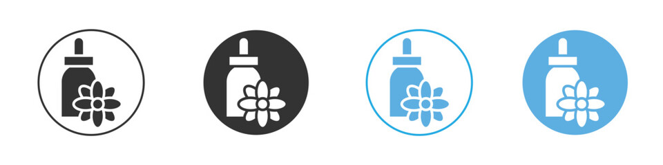 Bach flowers icon Logo Template Design set