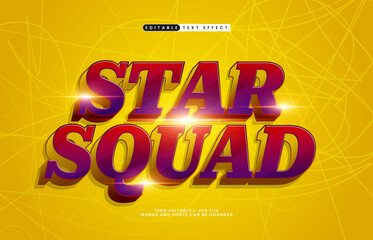 star squad editable text effect with a galaxy and space text effect