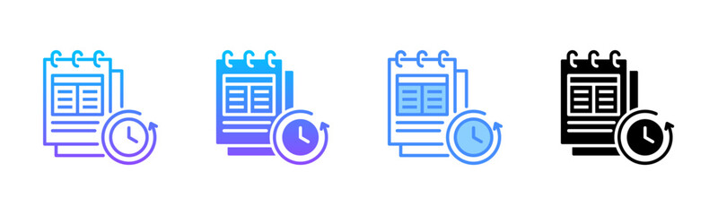 Obraz premium Planning Multi Style Icon Set