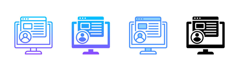 Job Application Multi Style Icon Set