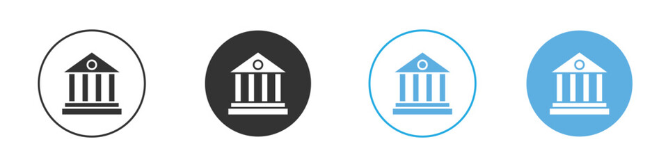Bank icon Logo Template Design set