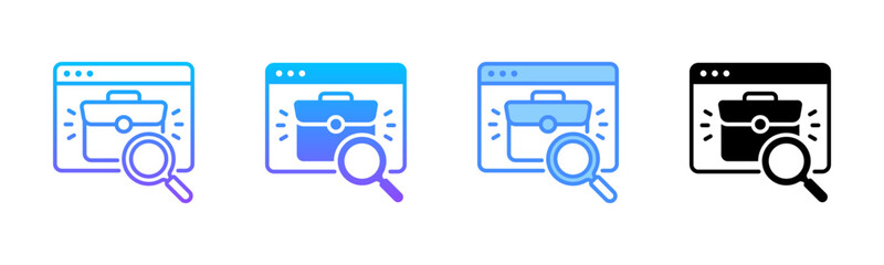 Job Search Multi Style Icon Set