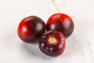 Black ripe juicy organic tomato