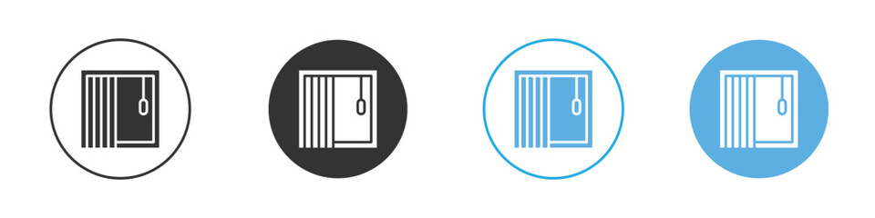 Blinds open icon Logo Template Design set
