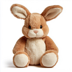 Fototapeta premium Plush stuffed animal bunny with stitched eyes