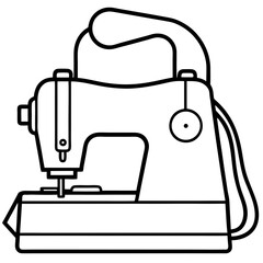 Bag Stitching Machine line art vector