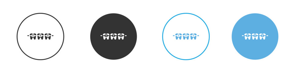 Braces icon Logo Template Design set