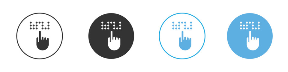 Braille icon Logo Template Design set