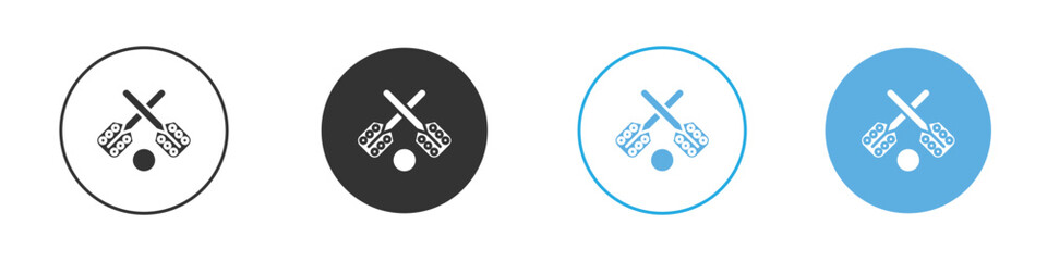 Broom-ball icon Logo Template Design set