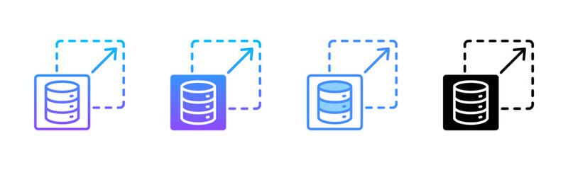 Scalability Multi Style Icon Set
