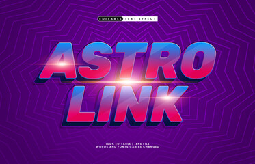 astro link editable text effect with a galaxy and space text effect