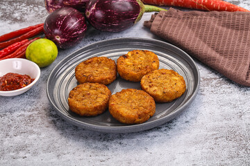 Fried potato crispy golden hash brown