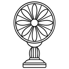 Bajaj Pedestal Fan line art vector
